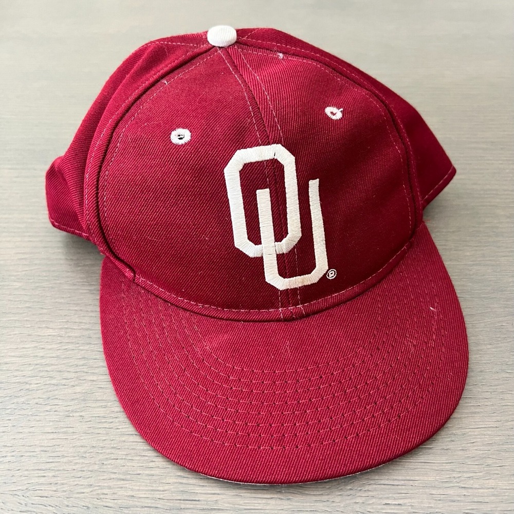 Vintage Oklahoma University Sooners Roxxi by Royal Grip 7 5/8 Hat Red Fitted